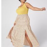 Lane Bryant  Tiered Floral Long Maxi Skirt Front Slit Boho Western Plus 18 20 New Photo 0