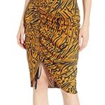 BCBGeneration Skirt Womens size 2 Bronze Black Tiger Print Ruched brand new Photo 0