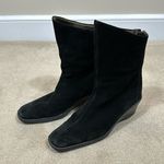 Aquatalia Suede Back Zip Wedge Short Boots Size 10 Photo 0