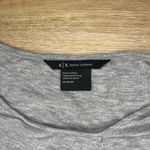 Armani Exchange Women XS Cropped Top Blouse Short Sleeve Gray Oversized Baggy Photo 1