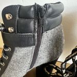 Juicy Couture  Jessi Grey Boots Women's size 9.5 Lace-up side zipper black bootie Photo 3