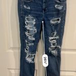 American Eagle  blue distressed skinny Photo 3