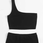 SheIn One Shoulder Crop Top Photo 1