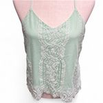 Blue Rain Francescas  Mint Green Y2K Going Out Lace Overlay Fairy Tank Top Large Photo 1