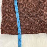 Manuela Semi Sheer Brown Lace/ Crochet Mock Neck Long Sleeve Top S Brown Photo 4