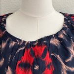 Velvet by Graham & Spencer Edlin Printed Silk Cotton Voile, Twilight,Large, NWT Black Photo 5