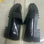 via spiga  Black Patent Leather Chunky Platform Slip on Loafers Size 9 Photo 1