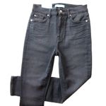 7 For All Mankind NWT High Waist Ankle Skinny in Evening Grey b(air) Jeans 25 Photo 4