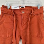 Kensie NWT Jeans Orange High Rise Tie Belt Straight Leg, Sz 4/27 Photo 2
