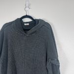 We The Free Free People Movement Women's Hooded Waffle Knit Pullover Gray Sz L Photo 2
