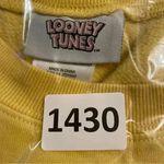 Warner Bros Looney Tunes Yellow Cropped Graphic Sweatshirt SZ M #1430 Yellow Size M Photo 6