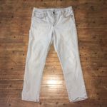 Athleta Sculptek gray distressed cropped athletic size 12 jeans Photo 2
