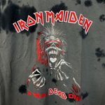 Iron Maiden a Real Dead One Gray Tie Dye Tshirt Size Medium Photo 1