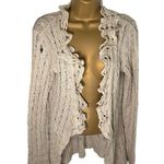 To The Max Wool Blend Open Knit Long Cardigan Sand M Tan Size M Photo 0