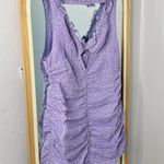 For Love & Lemons Chelsea lavender dotted ruched mini dress Photo 1