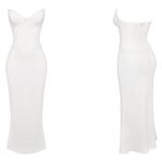 House Of CB NWOT Tamara Ivory Strapless Corset Maxi Dress sz XL Photo 4