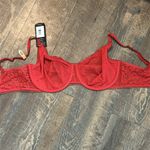 Maidenform NEW‎  Bra Pure Comfort Stretch Lace Underwire Convertible Red 36DD Photo 4