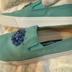 Karl Lagerfeld  Ryann Seafoam Suede Embellished Sneakers size 7.5 Photo 4