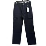 Mango  100% Cotton Pocket Cargo Jeans Pants Charcoal NWT Size 4/S Photo 1