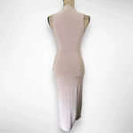 21 SAINTS Women's Taupe Sleeveless Bodycon Dress With Cut Out Medium | EUC Photo 3