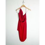 Katie May Bananas Midi Dress Size Small Cherry Red Asymmetric One Shoulder Photo 12