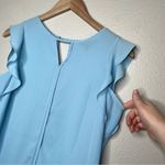 Banana Republic factory key hole ruffle sleeveless chiffon dress blouse xs Photo 4