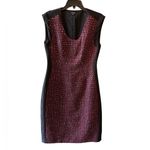 J. Peterman Most Flattering Tweed Dress Black Burgundy Classic Sheath Size 8 Red Photo 2