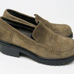Predictions Vintage 90s  Brown Leather Heeled Loafers Photo 1