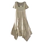 Free People  Bring The Romance Midi Maxi Cotton Dress Neutral Sz XS oversized Photo 3