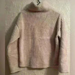Ralph Lauren Lauren  Cream Polar Sherpa Faux Shearling 1/4 zip pullover; size M Photo 5