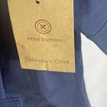 Coldwater Creek Navy Sunwashed Twill Short Sleeve Jacket Size 12 NWT Photo 7