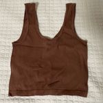 Suzette Rib V Neck Brami in Milk Chocolate Photo 3