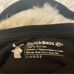 Dutch Bros Mustache Crewneck Long Sleeve T Shirt in Black Yellow Large Photo 1