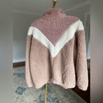 Nine West  Pullover Sweater Cozycore Valentines Sherpa Teddy Soft Zip Fluffy Photo 3