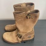 Harley Davidson  Leather Motocycle Buckle Strap Boots Tan Size 7.5 Photo 0