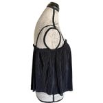 Madewell  Womens Blouse Sz Medium Micropleat Tank Top Gothic Chic Grunge Bohemian Photo 4