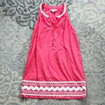 Vineyard Vines  Ric Rac Cotton Sleevless Dress Hot Pink Medium Photo 0