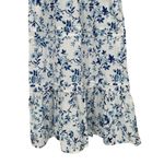 French Connection Blue White Floral Toile Maxi Dress size Small NWT Short Sleeve Photo 3