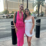 Pretty Little Thing  Petite Pink Mesh Halterneck Frill Detail Top & Maxi Skirt Photo 4