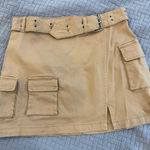 Juicy Couture  | Cargo Mini Skirt with Belt | Nomad Brown |32-Large 12-14 Photo 0