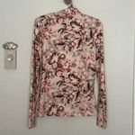 Wilfred Aritzia Cheval Floral Mock Neck Top Womens M Multicolor Body Contour Photo 2