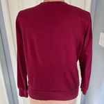 Cat Mom Graphic Burgundy Knit Sweatshirt Top‎ Kitty Lover Red Photo 3