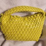LMKids Fruit Green Woven Clutch with Removable Crossbody Strap Yellow Photo 1
