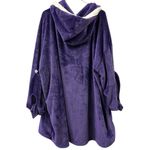 Purple Wearable Blanket Lots of Pockets Hoodie Oversized Sweatshirt One Size Size L Photo 4