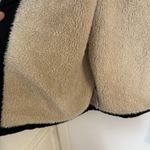 Eddie Bauer Women's Medium Black Sherpa Open Front. Hoodie Sweater Pockets Soft Photo 3