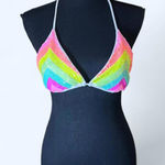 Victoria's Secret  vintage Y2K rainbow sequin bikini top Size Large Photo 0