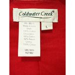 Coldwater Creek Red Patchwork Cotton Button-Up Jacket Sz L Boho Folk Art Style Photo 3