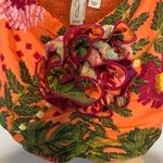 Joie NWOT  Orange Floral Cropped Camisole Cotton Small Photo 2