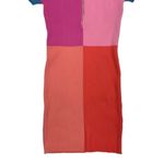 Dee Elly  women’s dress large colorblock knit short sleeve bodycon Photo 2