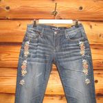 Driftwood NWT  Embroidered Dark Denim Skinny Jeans Photo 2